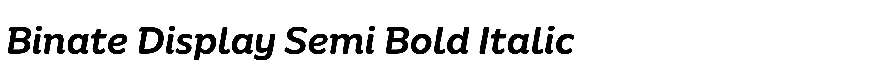 Binate Display Semi Bold Italic